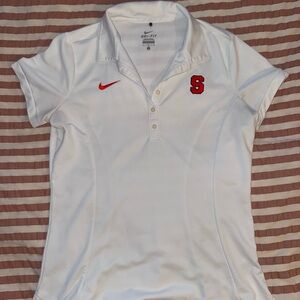 Nike Syracuse white polo